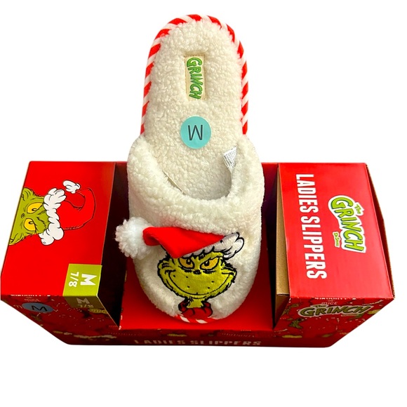 NEW The Grinch Dr. Seuss Women’s Holiday Slippers, Women Size M (7/8) - Picture 1 of 5